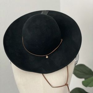 Black wool hat